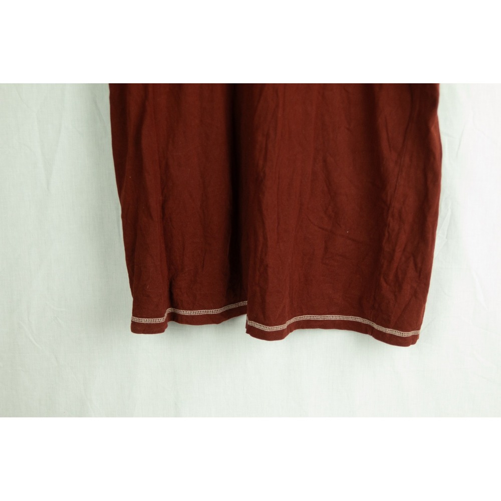 Lazy One Womens Rise & Shine Rooster Graphic Nightshirt Burgundy Cotton One Size - Picture 9 of 10